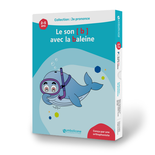 Boîte du livre magnétique « Je prononce le son [b] avec la baleine »