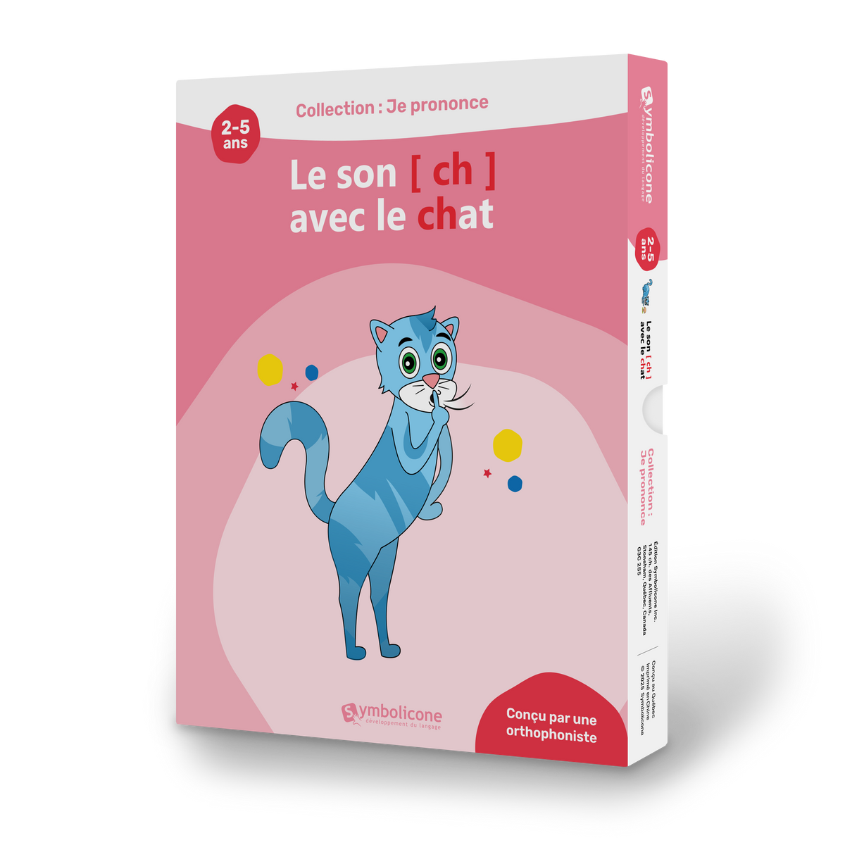 Boîte du livre magnétique « Je prononce le son [ch] avec le chat »
