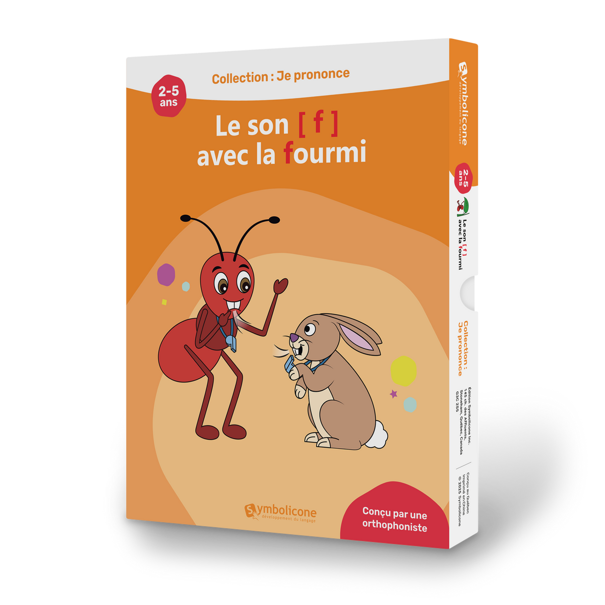 Boîte du livre magnétique « Je prononce le son [f] avec la fourmi »