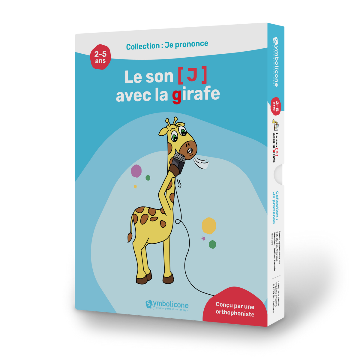 Boîte du livre magnétique « Je prononce le son /J/ avec la girafe »