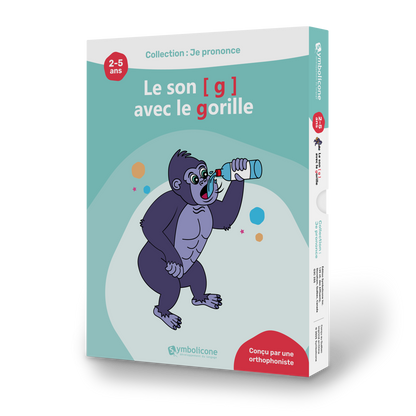 Boîte du livre magnétique « Je prononce le son [g] avec le gorille »