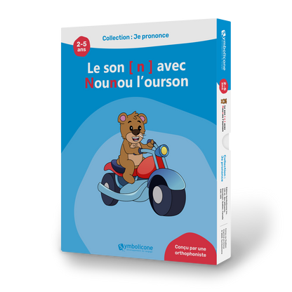 Boîte du livre magnétique « Je prononce le son [n] avec Nounou l'ourson »