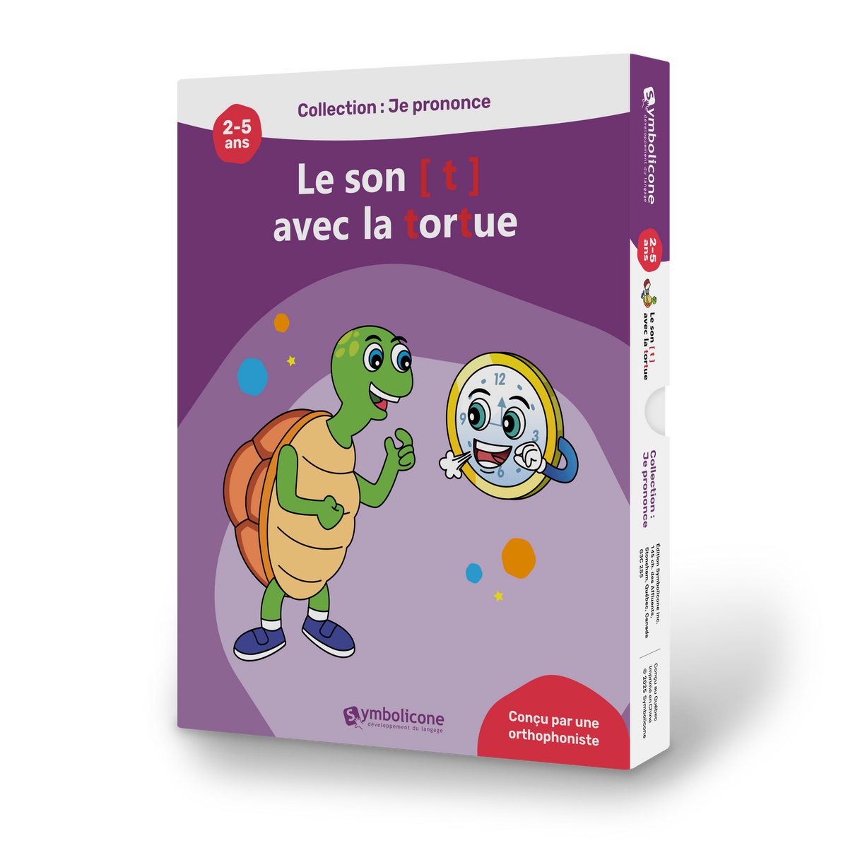 Boîte du livre magnétique « Je prononce le son [t] avec la tortue »