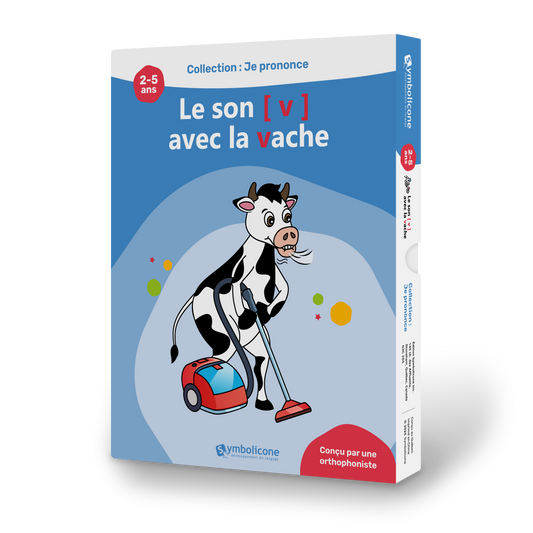 Boîte du livre magnétique « Je prononce le son [v] avec la vache »