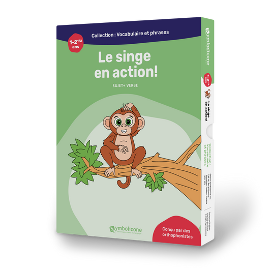 Boîte du livre magnétique « Le singe en action ! »
