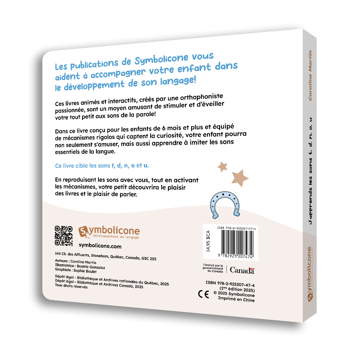 Quatrième de couverture de « J’apprends les sons : Les consonnes et les voyelles t, d, n, o, u »