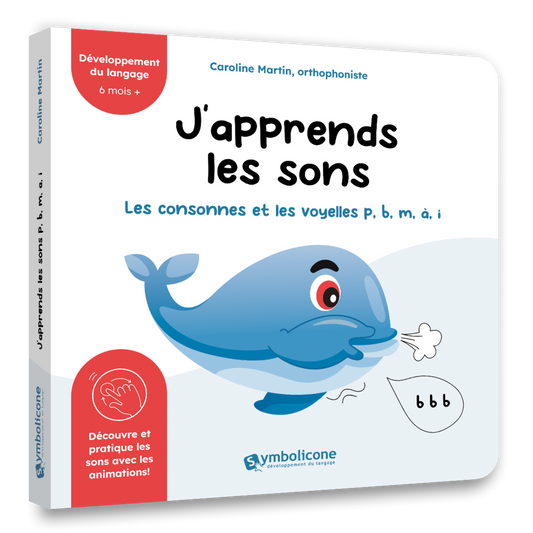Couverture du livre à mécanismes « J’apprends les sons : Les consonnes et les voyelles p, b, m, a, i »